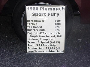 1964 PLYMOUTH SPORT FURY