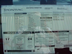 2008 PONTIAC TORRENT FWD (SOLD/PENDING)